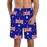 Occasions : nos shorts d'entraînement avec drapeau australien sont conçus pour de nombreuses occasions. Ils sont livrés avec un cordon de serrage réglable, offrant une apparence mince et ajustée. Ce short polyvalent drapeau australien peut être porté pour le golf, la randonnée, l'entraînement, la gym, la course et d'autres activités sportives, ainsi que pour la vie quotidienne et le travail.