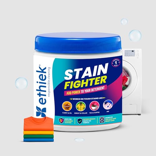 Image of Ethiek Add-On Powder | Powerful Stain Remover | Formulated for Coloured Clothes | Zero Chlorine Bleach, 400 gms