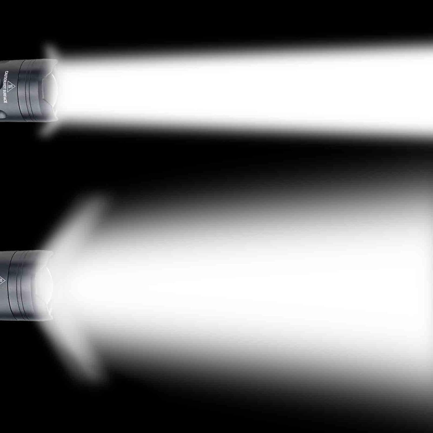 OULAIZ Emergency Handheld Flashlight, LE2000 High Lumens Extremely Bright Flash Light, Zoomable, Water Resistant, 5 Modes Adjustable Brightness for Camping, Running, Emergency : Tools & Home Improvement