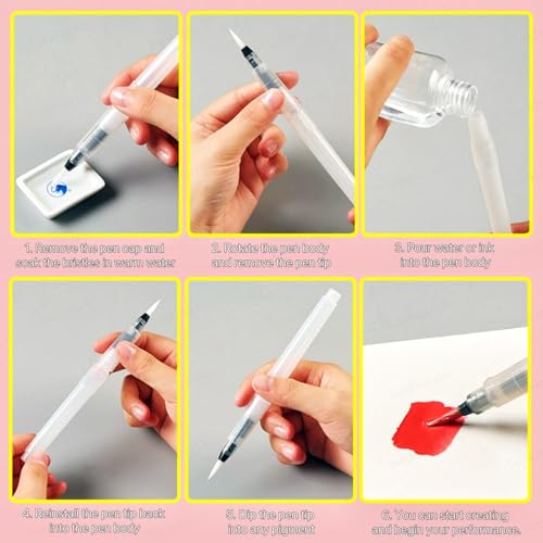 Image of Sunkizzrs Foldable Solid (36-Color) Watercolor Paint Set | Rotatable Fan Solid Watercolor Pigment Set | Portable Gouache Painting | Outdoor Sketching Palette Art Paint with Refillable Water Brush Pen (24)