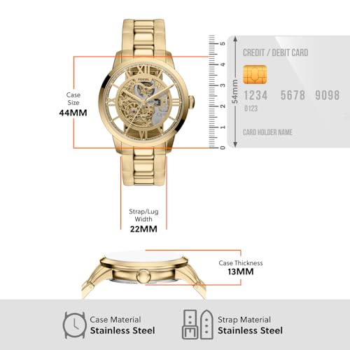 Image of Fossil Townsman Gold Automatic Stainless Steel Watch ME3280