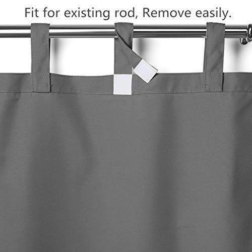 Cololeaf Outdoor Velcro Tab Top Ccurtains Water Repellent For Porch Patio,Privacy Drape Window Curtain Privacy Protection And Light Blocking, Easy To Hang On Grey 100W X 96L Inch (1 Panel) #TOP3