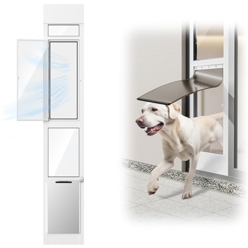 Dog Door for Sliding Glass Door, Adjustable Height 75...