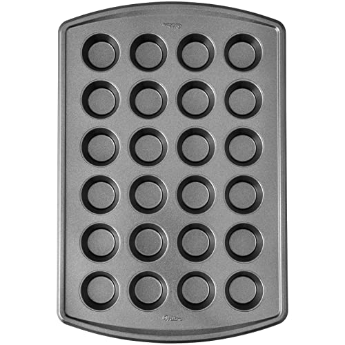 Wilton Advance Select Premium Non-Stick Mini Muffin Pan, 24-Cup, Steel, Silver #TOP1