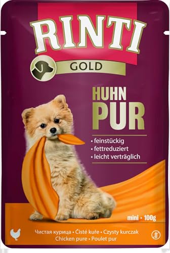 Produktbild von Rinti Gold Huhn Pur Nassfutter für Hunde - 10 x 100 g