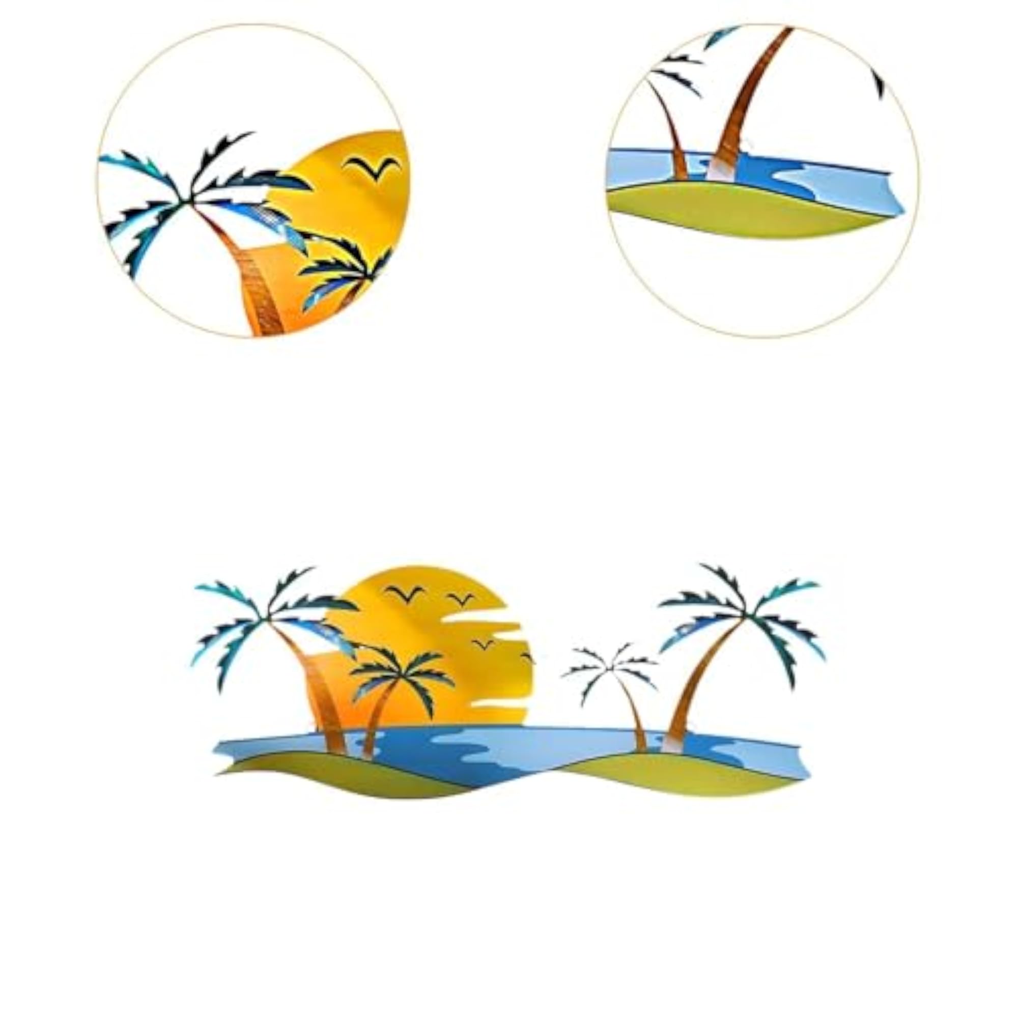 Tropical Beach Wall Art Outdoor Beach Bathroom Decor