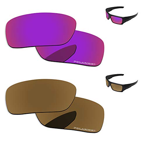 Image of Polarized Lenses Replacement for Oakley Si Ballistic Det Cord OO9253 Sunglasses Frame 2 Pairs Packed