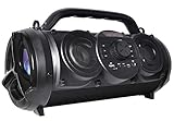 Boytone BT-18BK Portable Bluetooth Boombox Speaker, Indoor/Outdoor, 25W, Loud Sound, Deeper Bass, EQ, 5