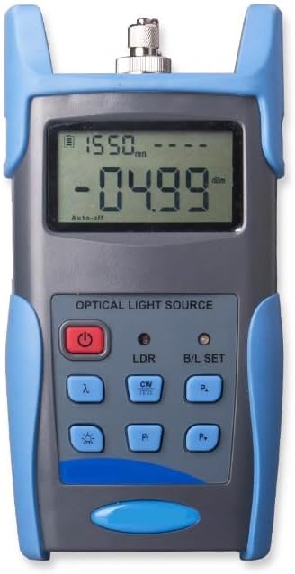 Digital Optical Light Source with Operating Wavelength 1310/1550 1310/1490/1550/1625 Applicable Fiber SM MM Output Power -5 to -12dBm Adjustable LCD Display
