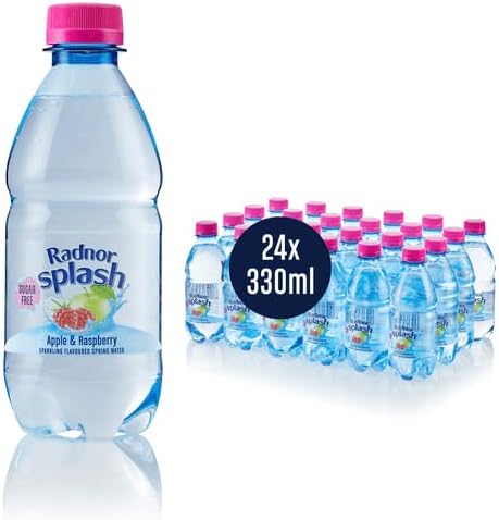 Radnor Splash Sparkling Apple and Raspberry 24x330ml Sugar Free Flavoured Water Multipack