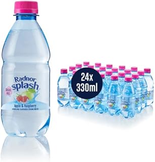 Radnor Splash Sparkling Apple and Raspberry 24x330ml Sugar Free Flavoured Water Multipack