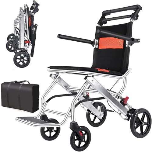 LY Silla de ruedas plegable ligera Silla de ruedas portátil for viajes(01)