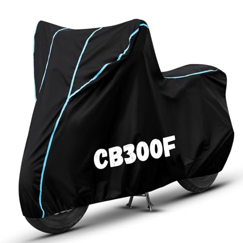 Image of Bike Cover for CB300F 100% Waterproof, Dustproof & Scratch Resistant| Fully Bottom Elastic UV Resistant Heavy Duty Body Cover | All Weather Outdoor Use