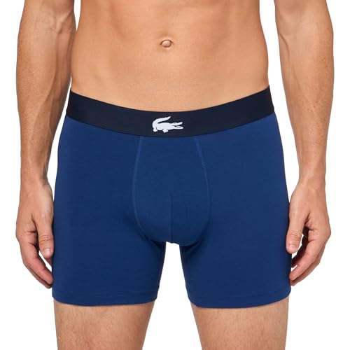 Lacoste Men's Cotton Stretch Diagonal Print Boxer Briefs, 3-Pack2