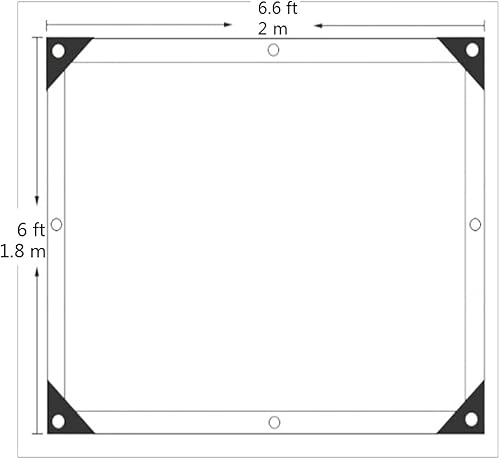 Miniatura 16 de BeGrit Paño de sombra para jardín 50% 6 x 10 pies con ojales, malla solar resistente a los rayos UV, red para plantas, invernadero, patio, gallinero