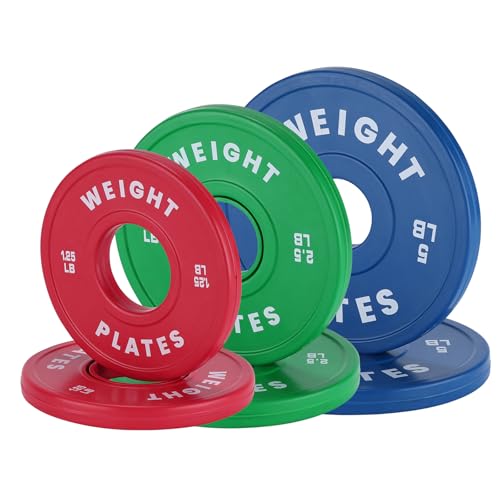 17.5LB Bumper Plates Set - 2-Inch Rubber Weight Plates for Precision Strength Training, Multiple Options Weights for Barbell, Gym Barbell Weight Set for Home & Commercial, (1.25LB+2.5LB+5LB)*2