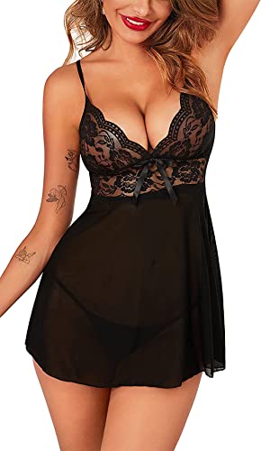 Image of Xs and Os Women's Lace Babydoll Lingerie
