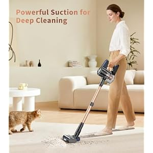 NADALY Cordless Vacuum Cleaner Powerful Stick Vacuum with 45min Runtime Anti Tangle Vacuum Cleaners for Home 15L Dust Cup Rechargeable Wireless Vacuum for Hardwood Floor Carpet Pet Hair