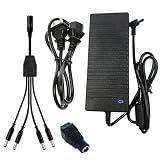 Adattatore di alimentazione da 24 V, 6 A, AC 100 – 240 V, alimentatore universale con spina da 5,5 x 2,5 mm, trasformatore di rete, adattatore convertitore di tensione per strisce LED, display LCD