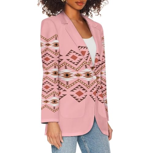 TODIYADDU Womens One Button Blazer Lightweight Office Work Suit Jacket Open Front Cardigan Outwear with Pockets Size 2XS-3XL