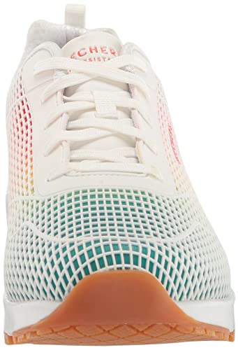 Skechers Women's Uno Sr Joylie 108087W Food Service Shoe, White Multi, 6.5 Wide #TOP1