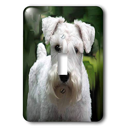 3dRose Dogs Schnauzer - White Schnauzer - single toggle switch (lsp_4275_1)