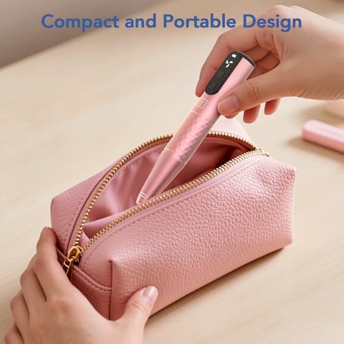 Image of Mfish Professional Nail Drill Kit, Electric Nail File for Acrylic /Gel Nails,12 Bits, Adjustable Speeds, Portable Cordless Electric Nail Tools for Home & Salon Use