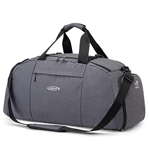 G4Free 70L Large 3-Way Duffle Backpack Gym Bag With Shoe Compartment Lightweight Waterproof Foldable Sports Duffel Bag Travel Backpack Luggage (Grey) #TOP1