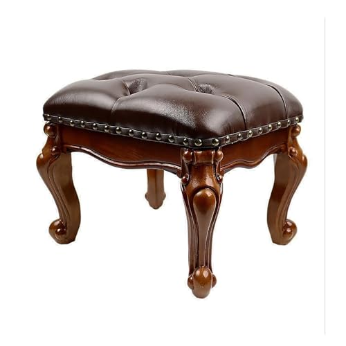 15 Best Foot Rest Stools for Ultimate Comfort and Relaxation 23 GHBRHBJ Leather Foot Stool,Vintage Footstools,Wooden Footrest,Upholstered Foot Rest for Living