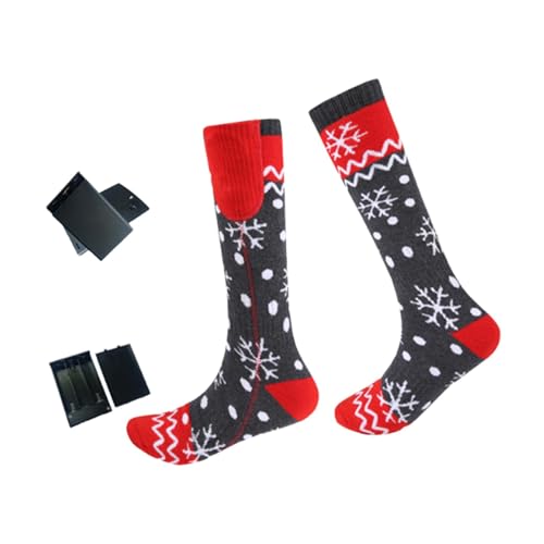 Ronyme Calcetines calefactables para Invierno, Calcetines de esquí para niños, Ideales para Deportes al Libre, Snowboard y Ciclismo, Rojo