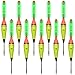 10 Pieces EVA Foam Fishing Floats Without Fishing Glow Sticks, Night Lighted Fishing Bobbers Slip Floats with Glowing Stick Tubes for Fishing (10 g)
