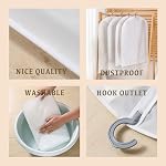 5-Pack Dust-Proof Hanging Garment Bags - PEVA Breathable Clothing Protectors with Full Zipper, Clear Storage Covers for Wardrobe & Closet Organization (100x60cm)