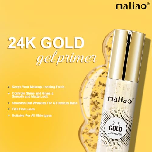 Image of Maliao 24K Gold Gel Matte Finish Oil-Free Primer - Flawless Base for Lasting Beauty 30ml