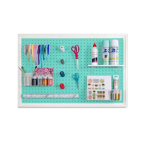 ARTAWEIN Pegboard Organizer - Craft Peg Board, Nursery Storage, W...