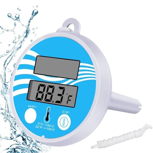 JNJOOD Termometro per Piscina Galleggiante, Termometro per Piscina, Termometro Solare per Acqua per Piscine