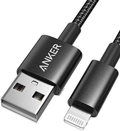 Anker USB A to Lightning Cable(3.3FT, 1Pack), MFi Certified Nylon USB to Lightning Cord for iPhone 14/13/12/11 Pro/11/XS MAX/XR/8/7/6s Plus Cable(Black)