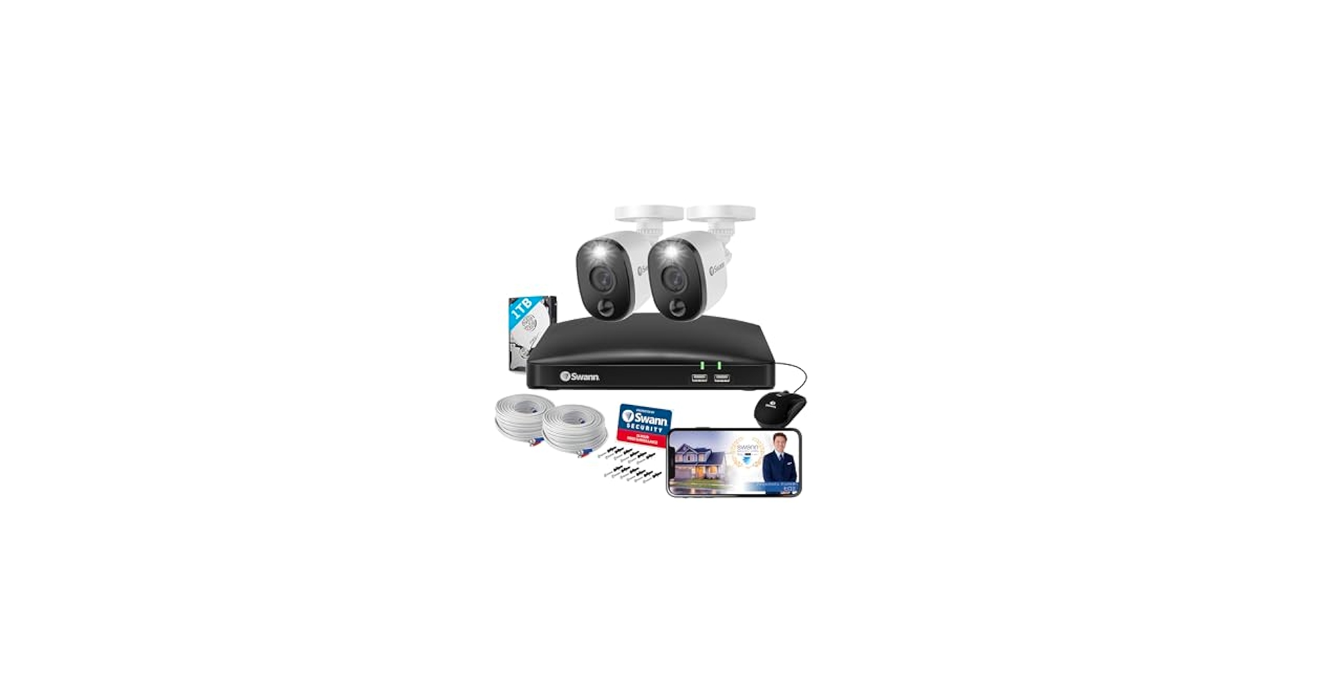 Swann 防犯カメラ 4CH カメラ4セット DVR 1TB Amazon.co.jp: 【日本正規代理店】Swann セキュリティカメラ 4CH