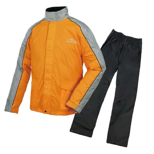 ラフアンドロード (ROUGH&ROAD) デュアルテックス コンパクト レインスーツ 上下セット オートバイ用品 RR7815OR4 オレンジ LL Amazon | ラフアンドロード (ROUGH&ROAD) デュアルテックス コンパクト