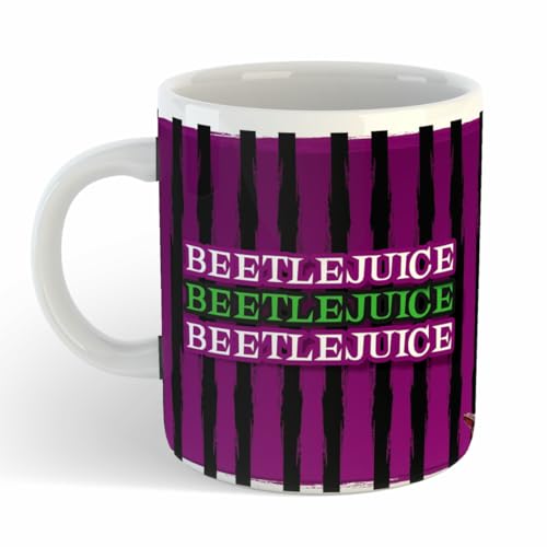 Caneca Beetlejuice Besourosuco Os Fantasmas Se Divertem Filme Porcelana