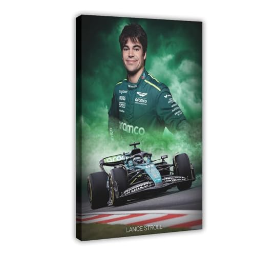 GJHTQLP Póster en lienzo para decoración de dormitorio, 30 x 45 cm, diseño de Lance Stroll