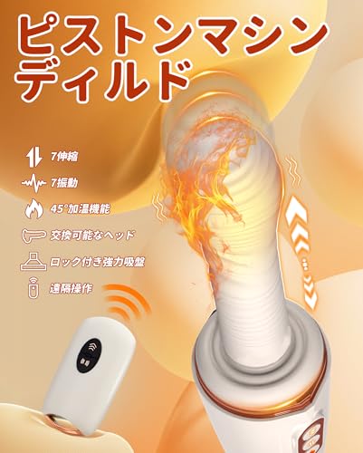 ディルド バイブ 女性用 中いき アダルトグッズ 【リモコン付き·ダブルヘッドは付け替え・7種猛烈ピストン・振動&45℃加熱&手持ちOK!吸盤OK!】 あだるとグッズ 女性 おとなのおもちゃ 人気 ローター 大人のおもちゃ 大人 アナル アダルトグッズ あだるとグッズ 男性 でぃると ピストン アナルバイブ 電マ - 画像2