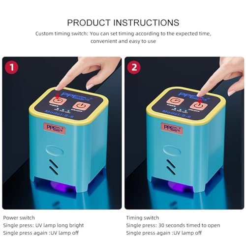 Lâmpada de cura inteligente UV soquete tipo-C colas sem sombras adesivo UV óleo verde poderoso manut