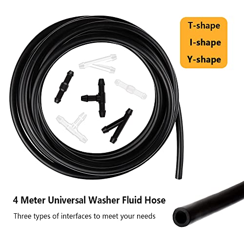 Windshield Washer Hose Repair Kit with 13Ft Automotive Replacement Windshield Washer Hoses+12 PCS Hose Connectors,Compatible with Most Cars SUVs Trucks Washer Fluid Tank & Washer Nozzles(Style C) - Image 4