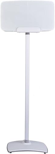 SANUS Wireless Speaker Stand for Sonos Five and Sonos Play:5 - Audio Enhancing Design for Vertical & Horizontal Audio with Built-in Cable Management & Premium Alloy Materials WSS52-W2 (White)