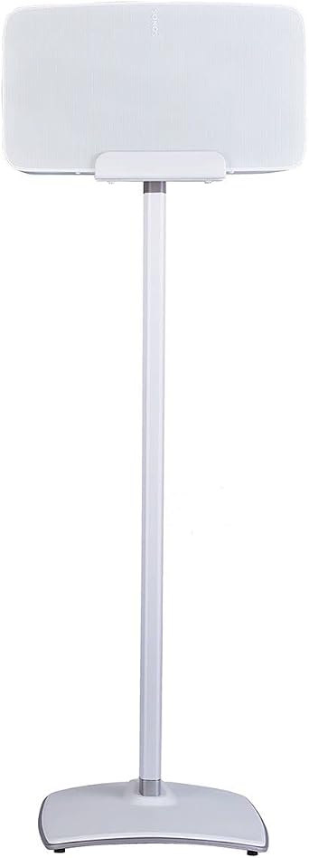 SANUS Wireless Speaker Stand for Sonos Five and Sonos Play5 - Audio Enhancing Design for Vertical & Horizontal Audio with Built-in Cable Management & Premium Alloy Materials WSS52-W2 White