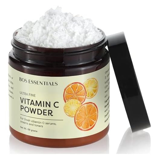 Bos Essentials Ultrafin kosmetisk kvalitet C-pulver | Säljs omedelbart i vatten | Finaste kvalitet tillgänglig (325 MESH) | Gör ditt eget fräscht och effektivt C-vitamin serum