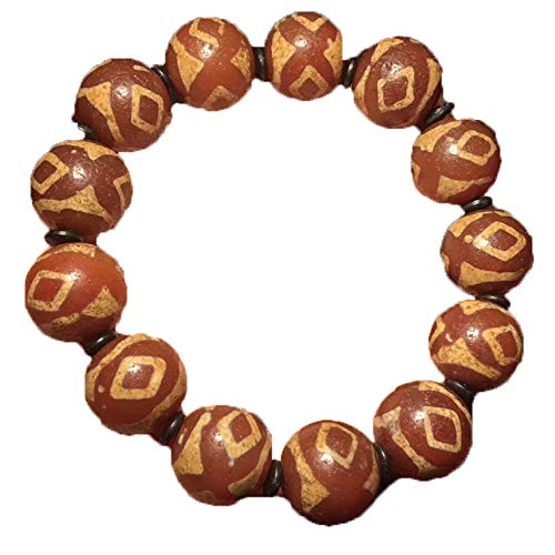 Bracelet DZI à trois yeux rouge naturel pour harmoniser les énergies au quotidien