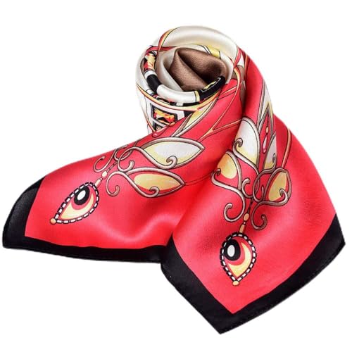 Foulard en soie sauvage femme, petite écharpe carrée chic en soie naturelle