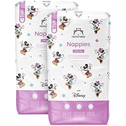 Pañales Para Piel Atopica Marca Amazon - Mama Bear Disney pañales ultrasecos, Talla 5 (10-16 kg), Blanco, 152 Unidad, 2 Paquetes de 76 - PACK MENSUAL