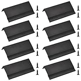 side pull cuir western  MOROBOR 10pcs Finger side pull, poignée de portage cachée, poignée de portage invisible en alliage d\'aluminium, pour tiroir d\'armoire, 80mm / noir mat